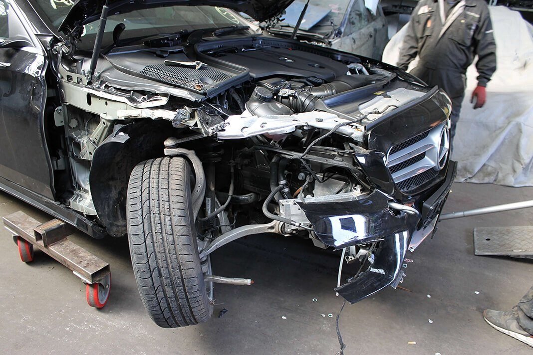 Accident repair at GearHead Workshop Dubai